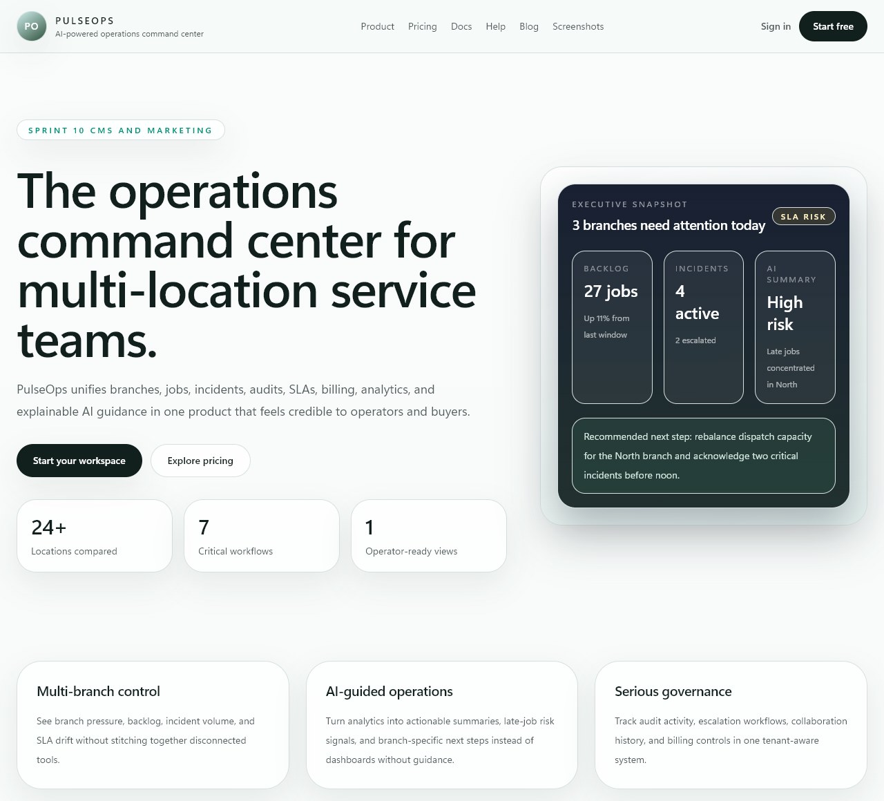 PulseOps — Enterprise Operations Platform